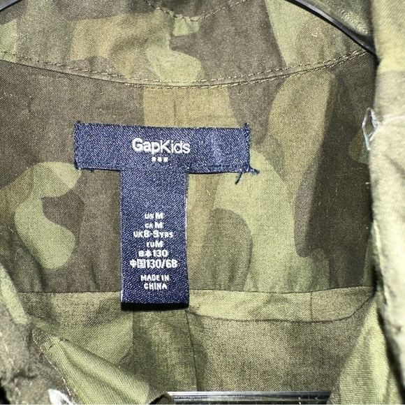 Gap Army Fatigue Button Up Shirt Size Medium - Picture 2 of 3
